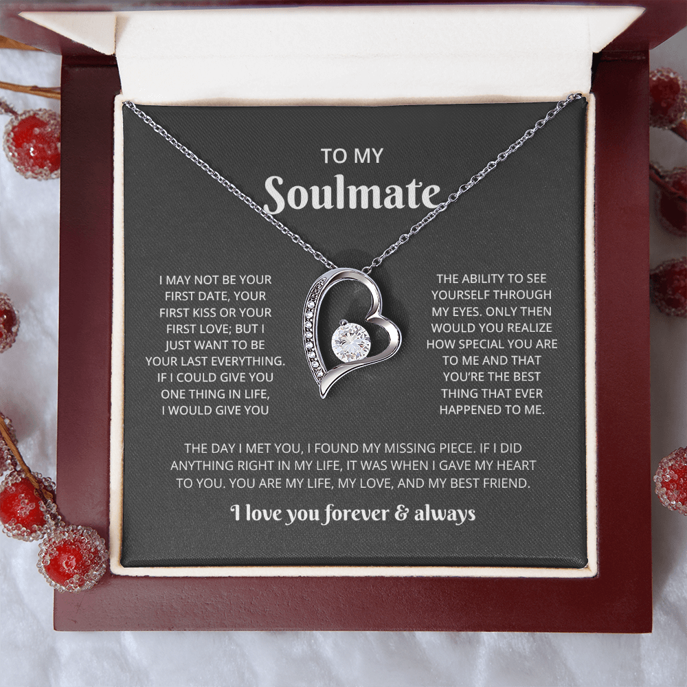 To My Soulmate Heart Necklace