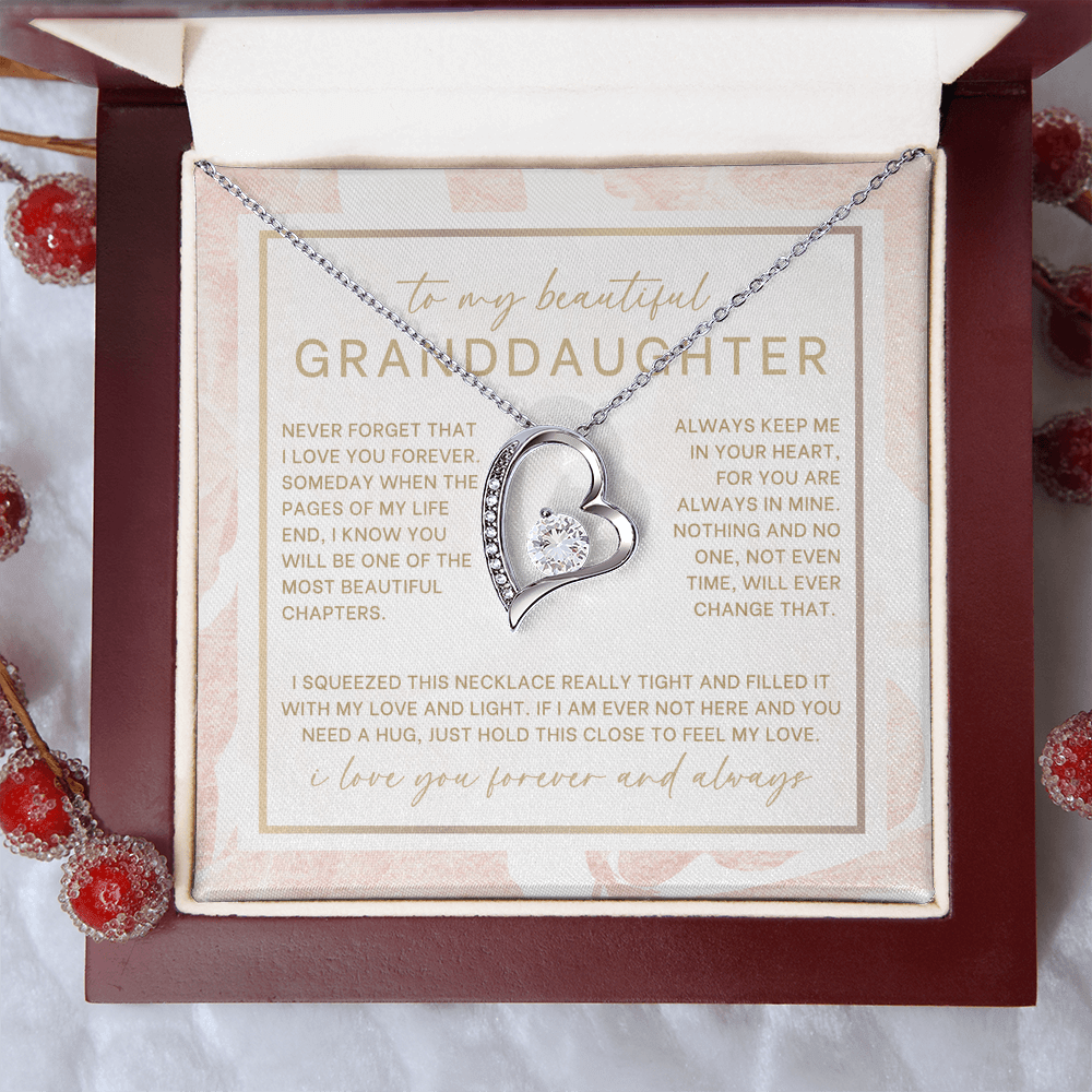 To My Beautiful Granddaughter - Forever Love Necklace