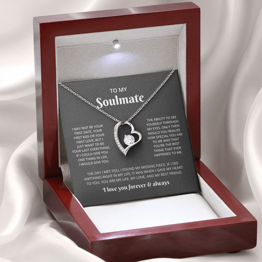 To My Soulmate Heart Necklace