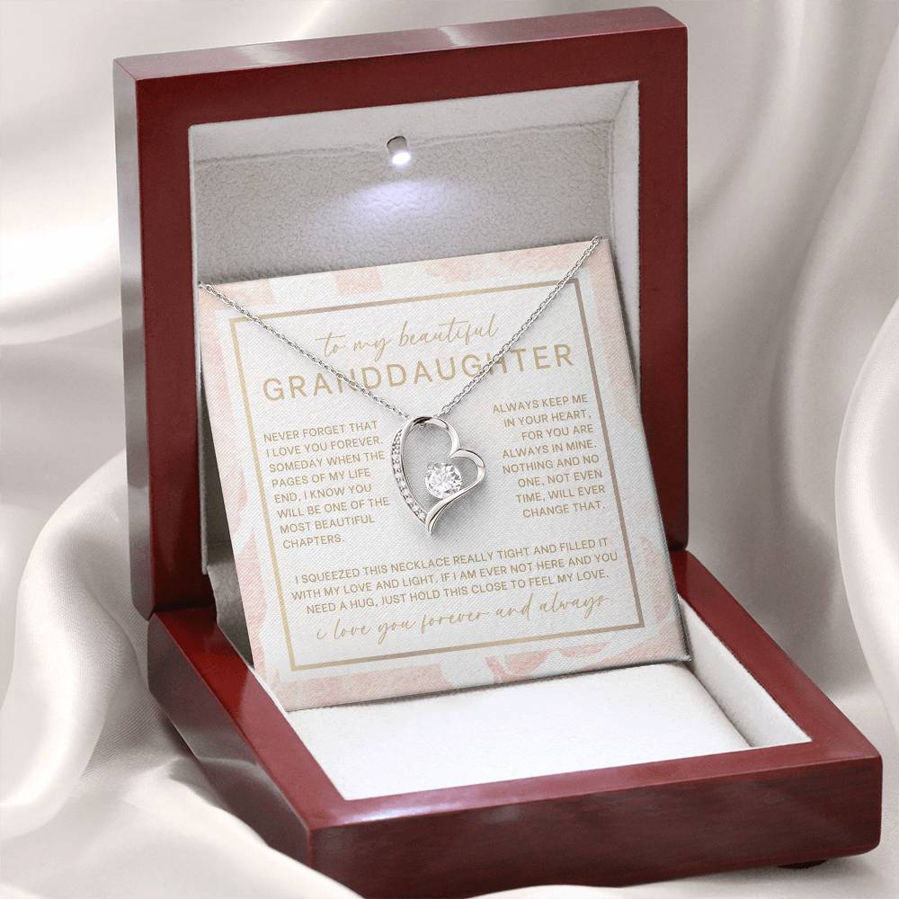 To My Beautiful Granddaughter - Forever Love Necklace