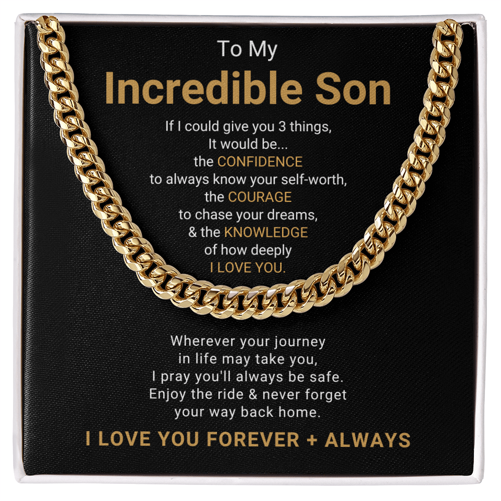 To My Incredible Son Necklace