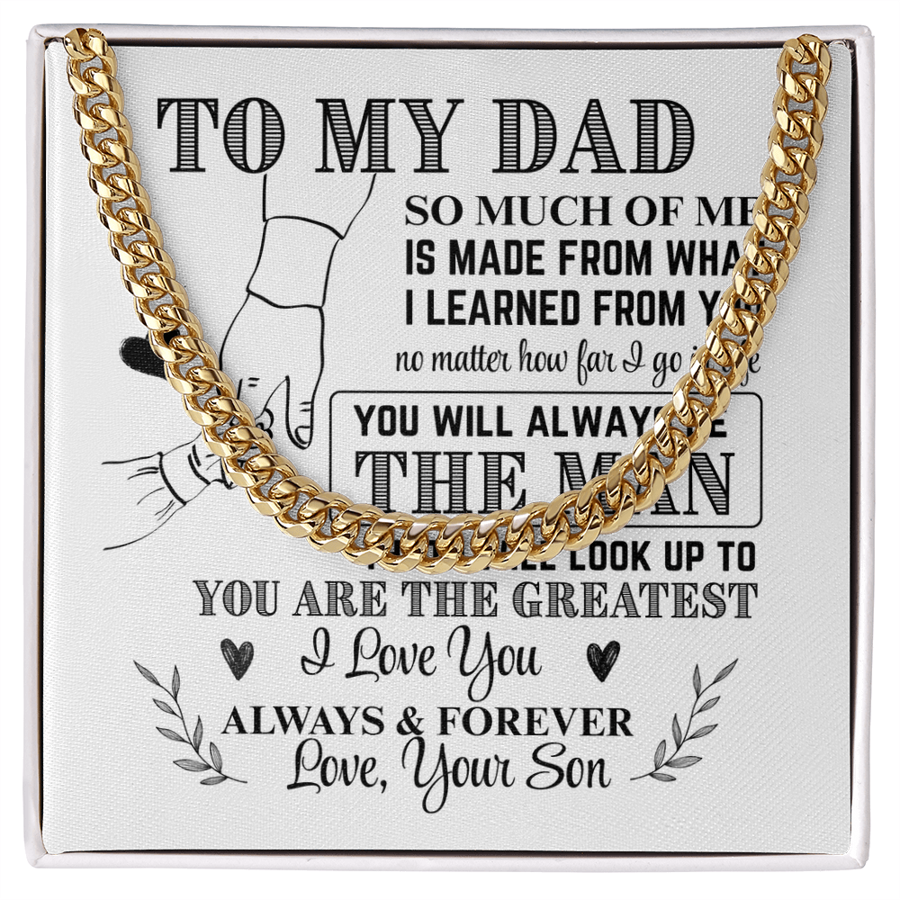 To My Dad From Son Necklace