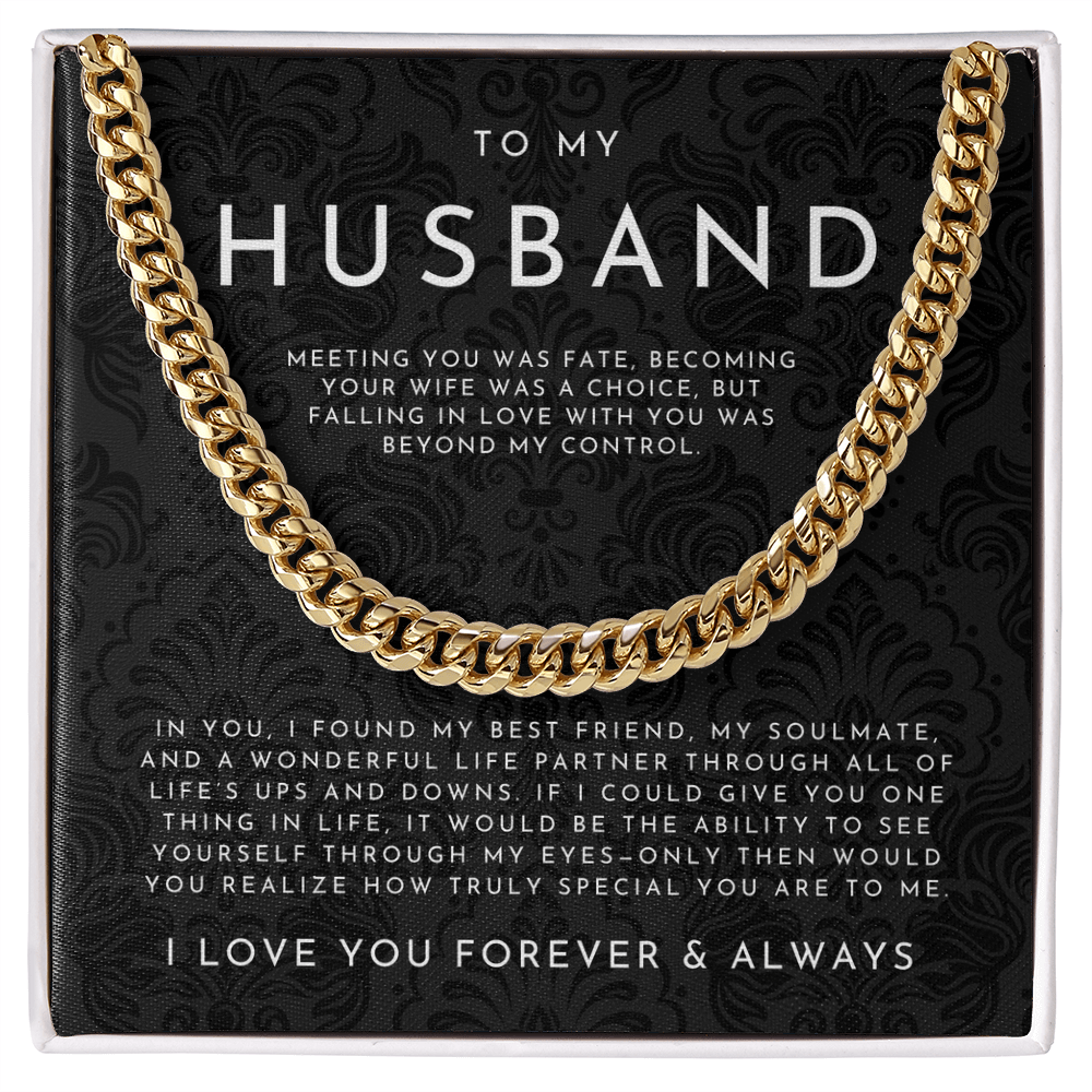 To My Husband Necklace From Wife