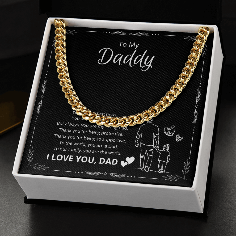 To My Daddy My First Hero Necklace