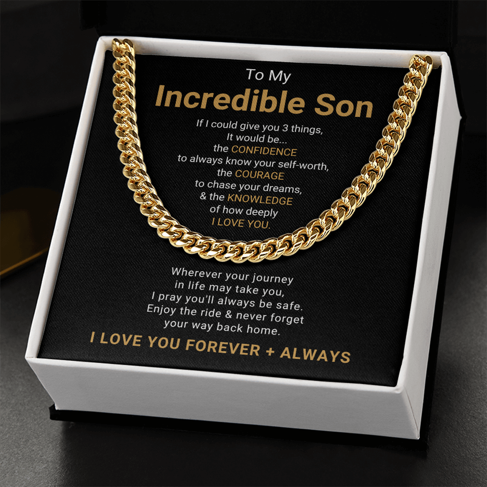 To My Incredible Son Necklace