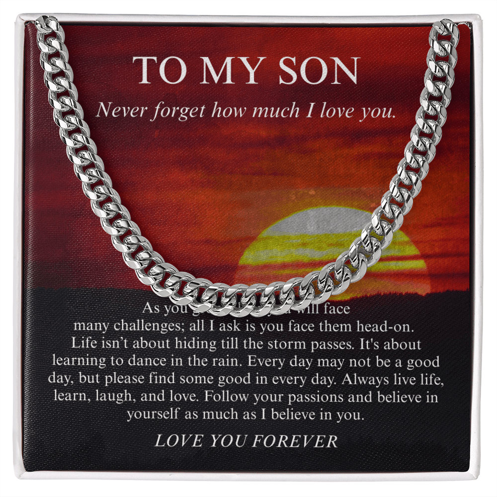 To My Son Love You Forever Necklace