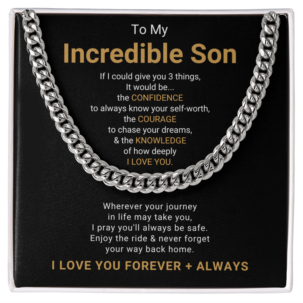 To My Incredible Son Necklace