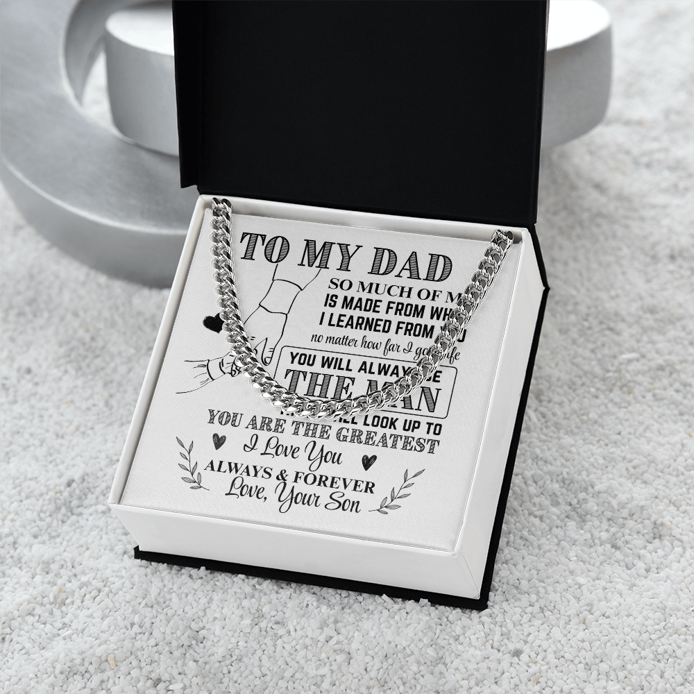 To My Dad From Son Necklace