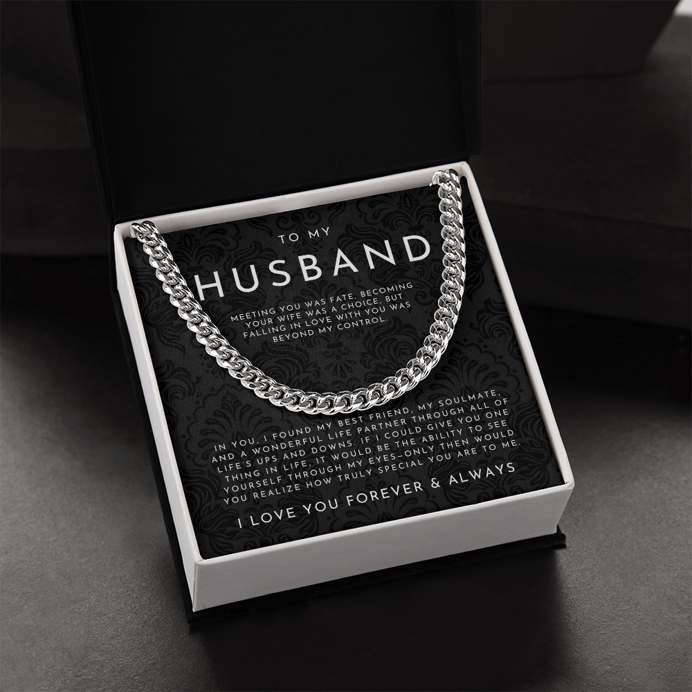 To My Husband Necklace From Wife