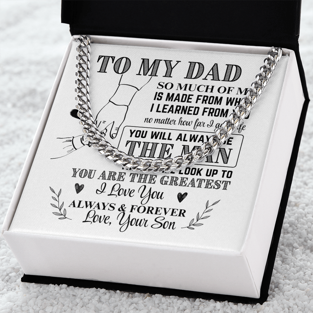 To My Dad From Son Necklace