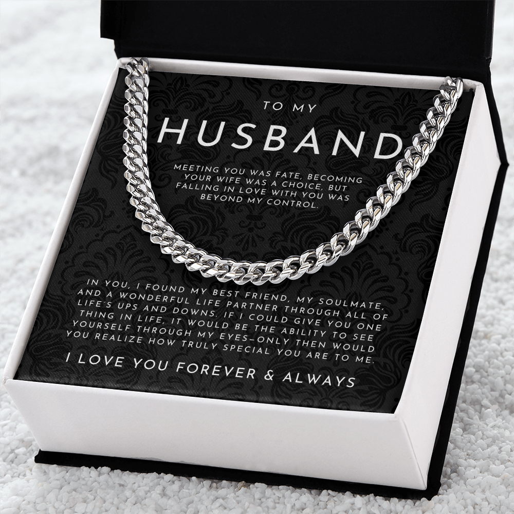 To My Husband Necklace From Wife