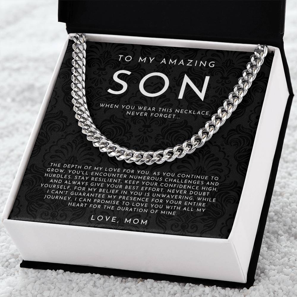 Son Necklace, Son Gift From Mom