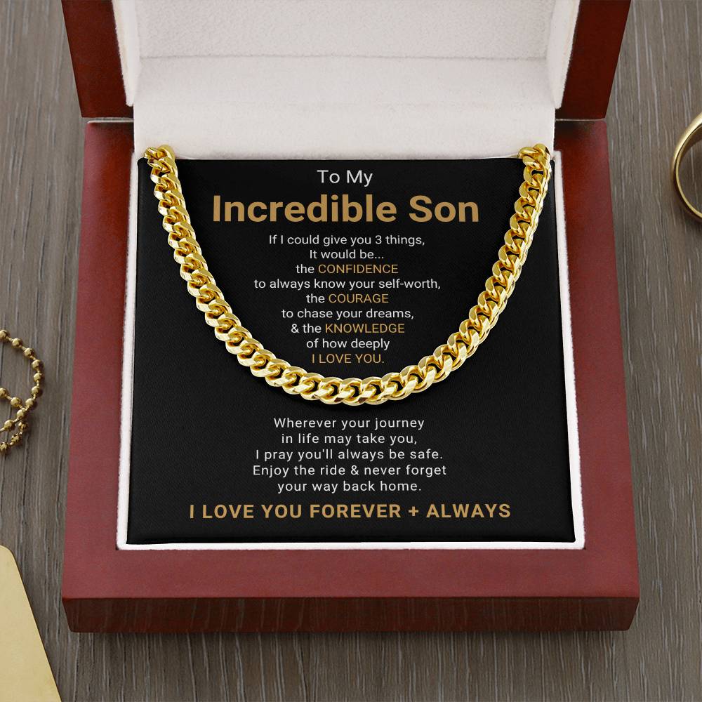 To My Incredible Son Necklace