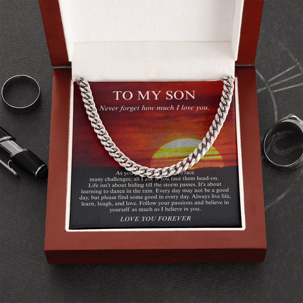 To My Son Love You Forever Necklace