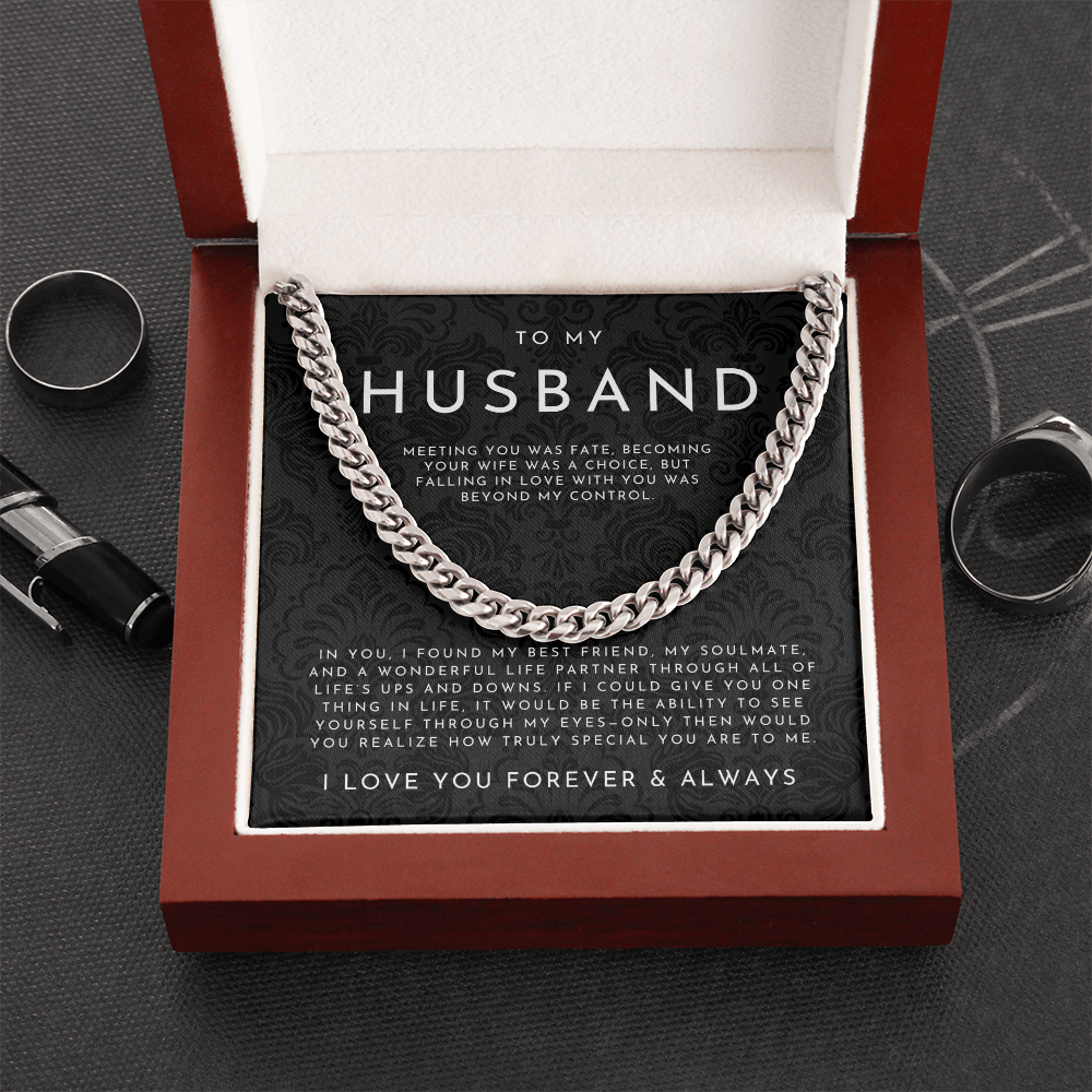 To My Husband Necklace From Wife