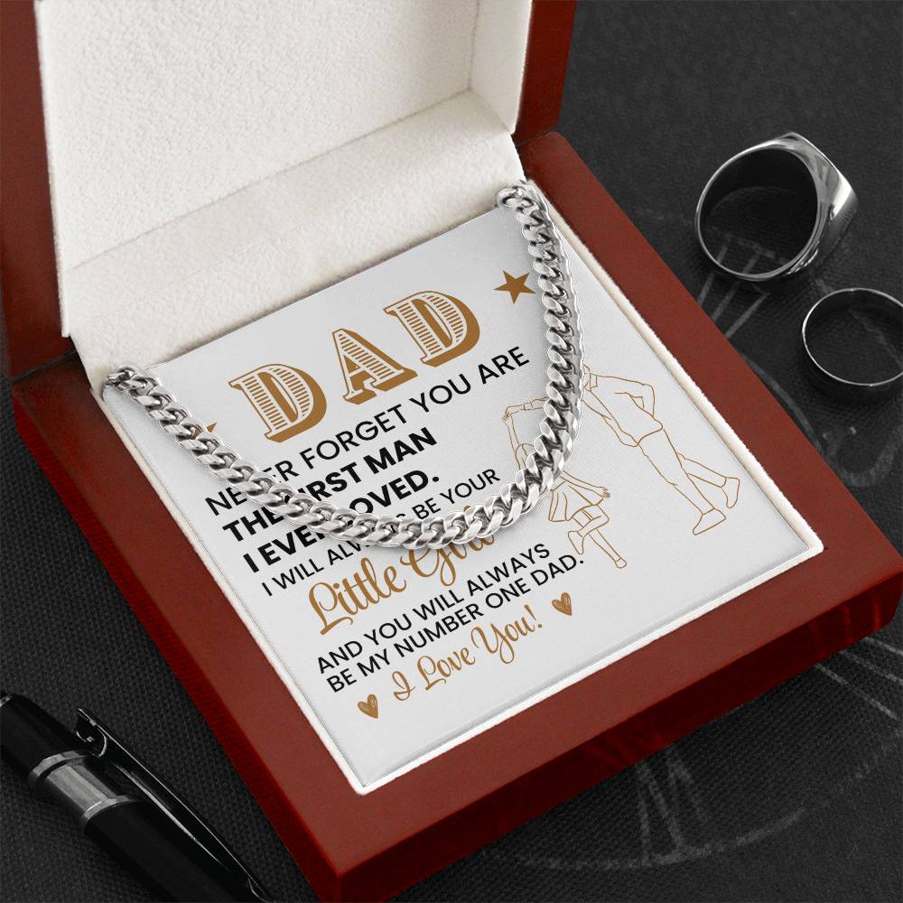 To My Dad From Daughter Necklace