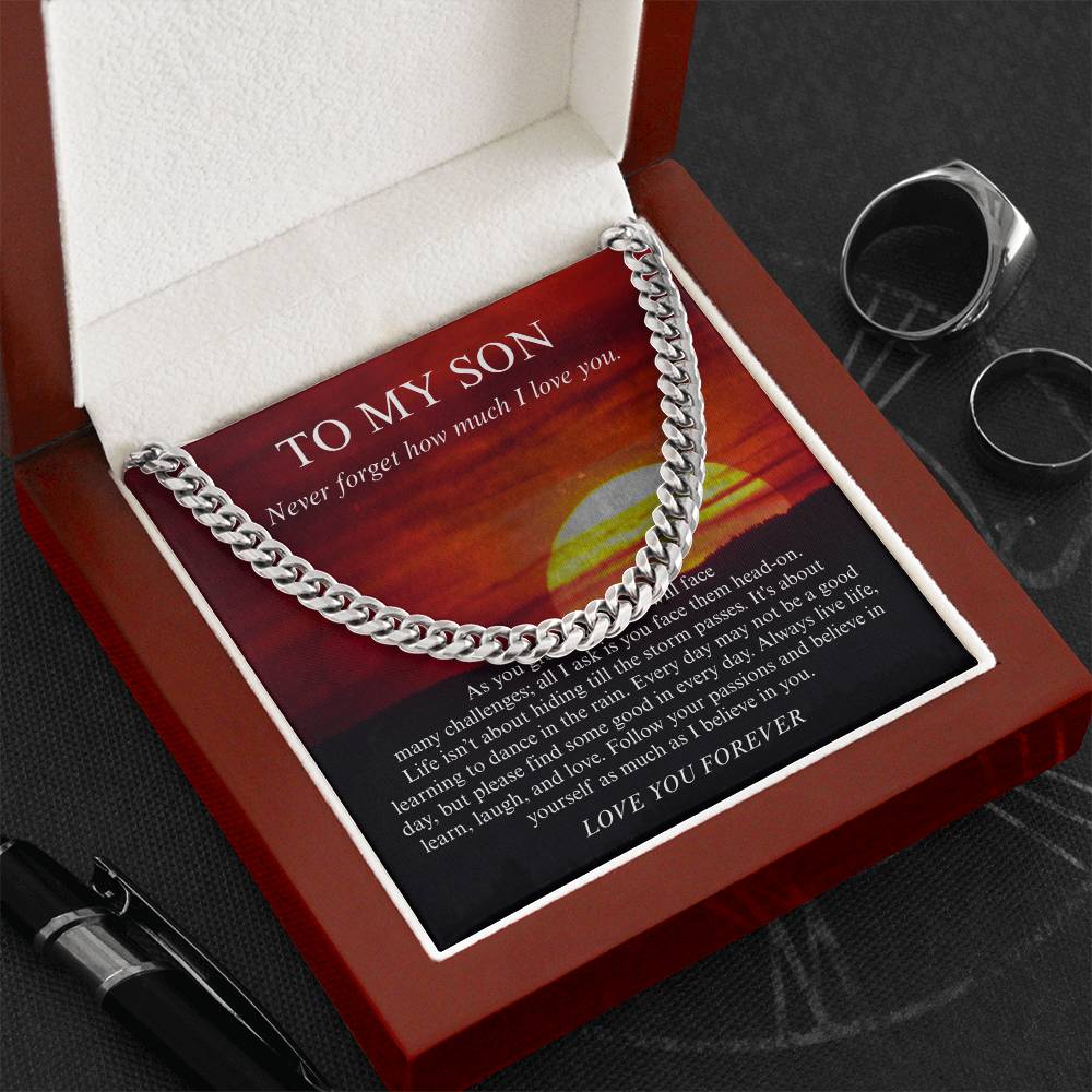 To My Son Love You Forever Necklace