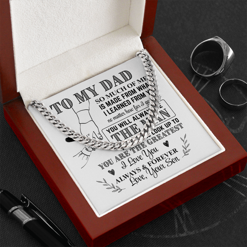 To My Dad From Son Necklace