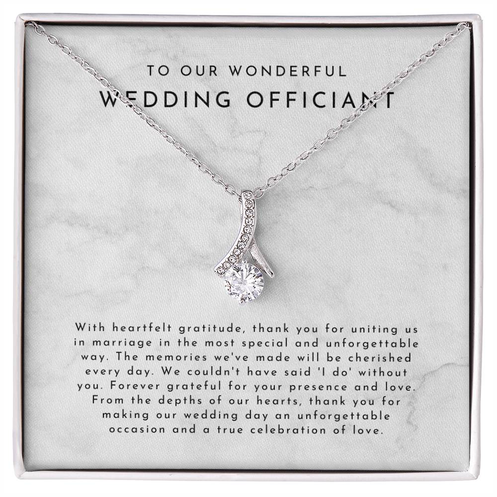 Wedding Officiant Gift (With Heartfelt Gratitude) Alluring Beauty Necklace