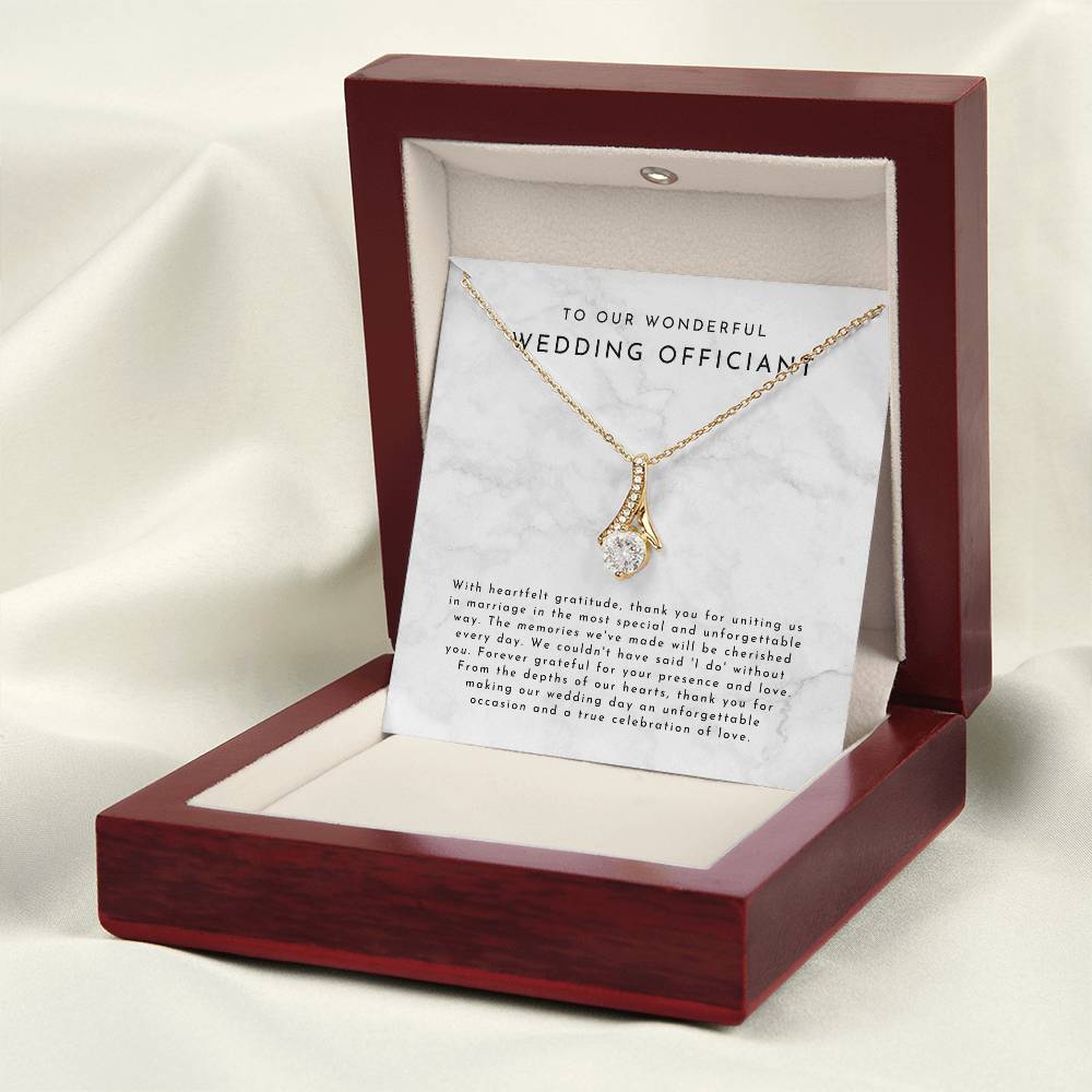Wedding Officiant Gift (With Heartfelt Gratitude) Alluring Beauty Necklace