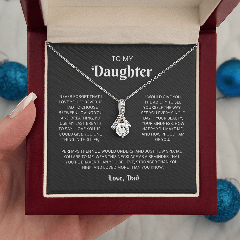 To My Daughter Necklace From Dad (My Last Breath)