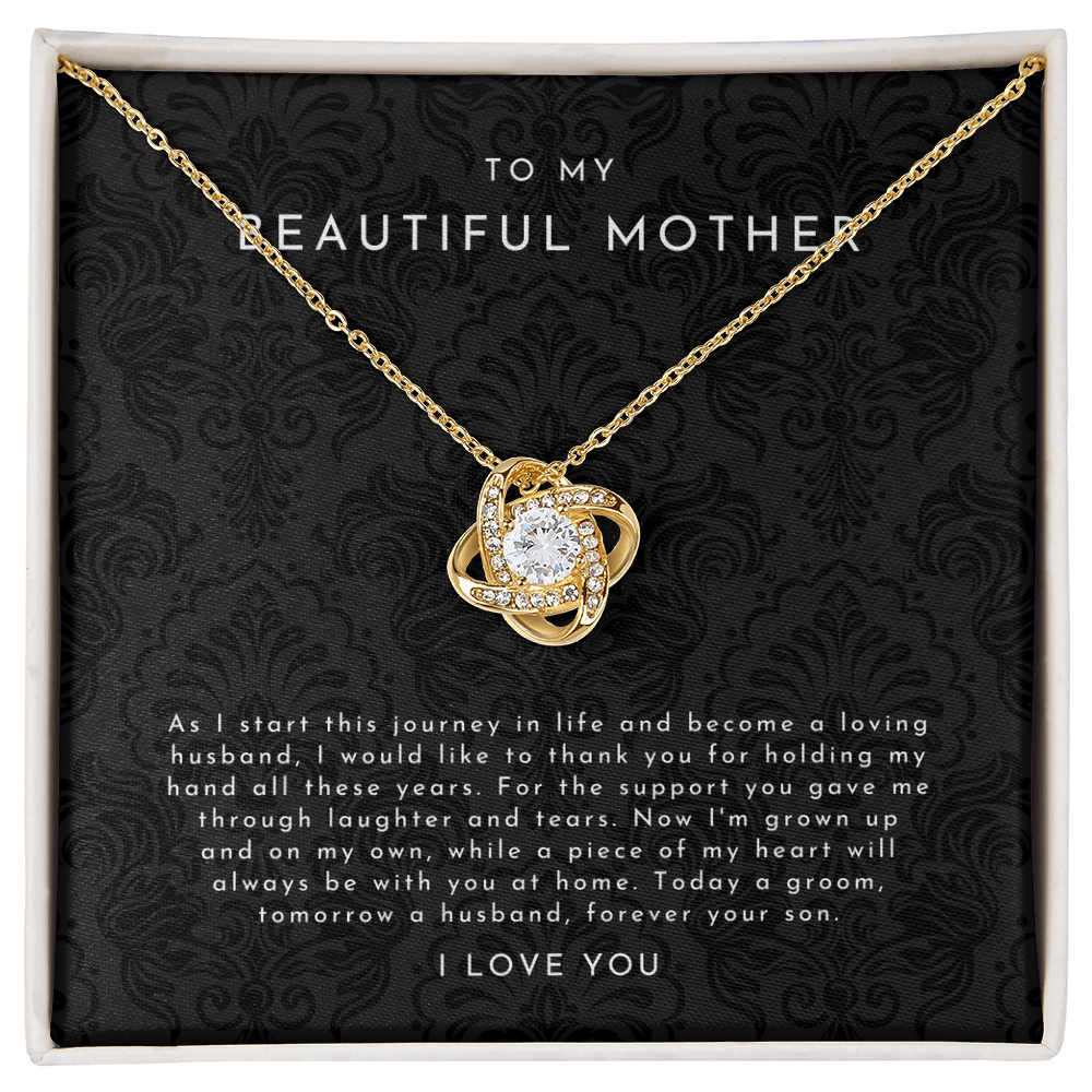 Mother Of The Groom Gift From Son - Love Knot Necklace