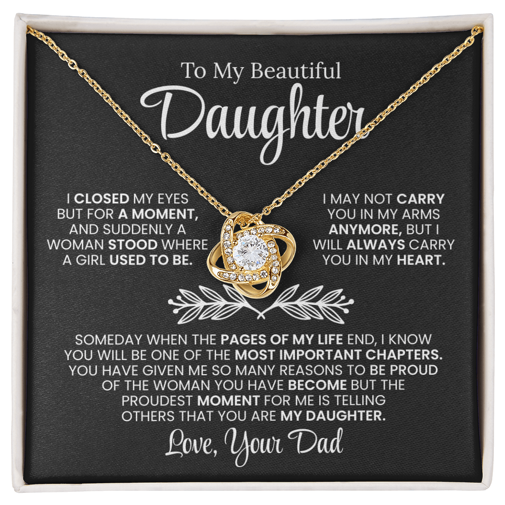 To My Daughter Necklace From Dad (I Closed My Eyes)