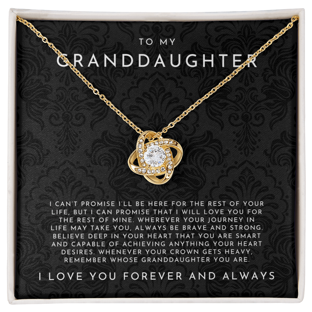 To My Granddaughter - Love Knot Necklace