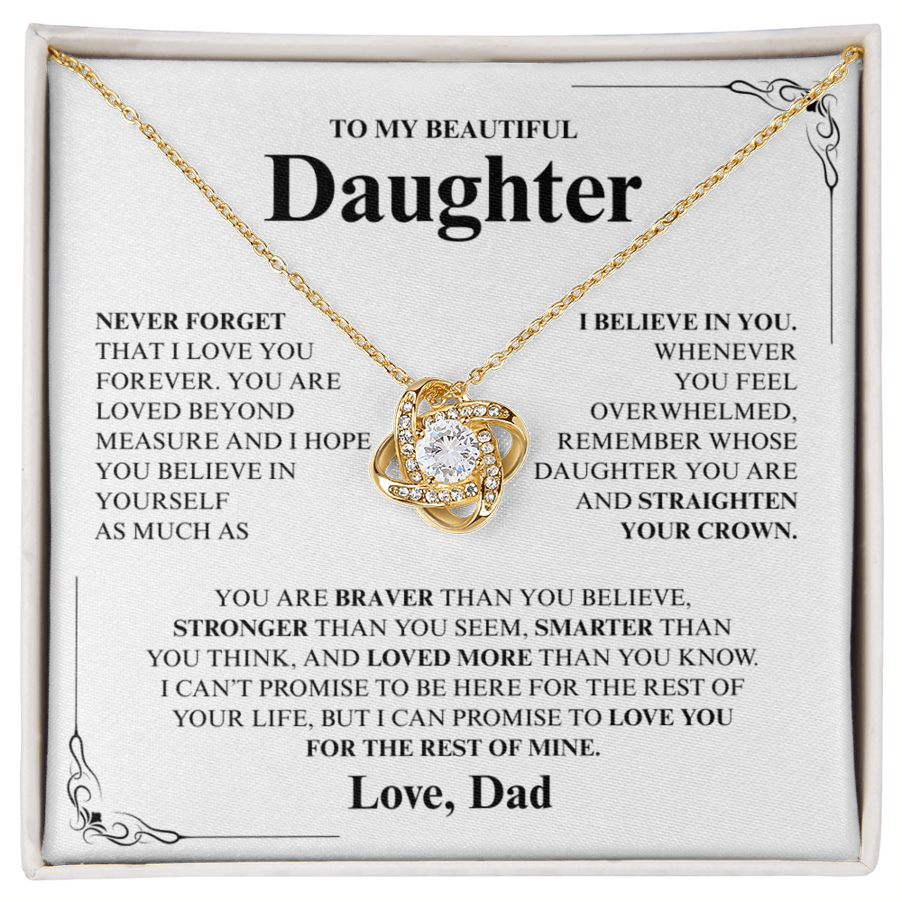 To My Daughter Necklace From Dad (Never Forget)