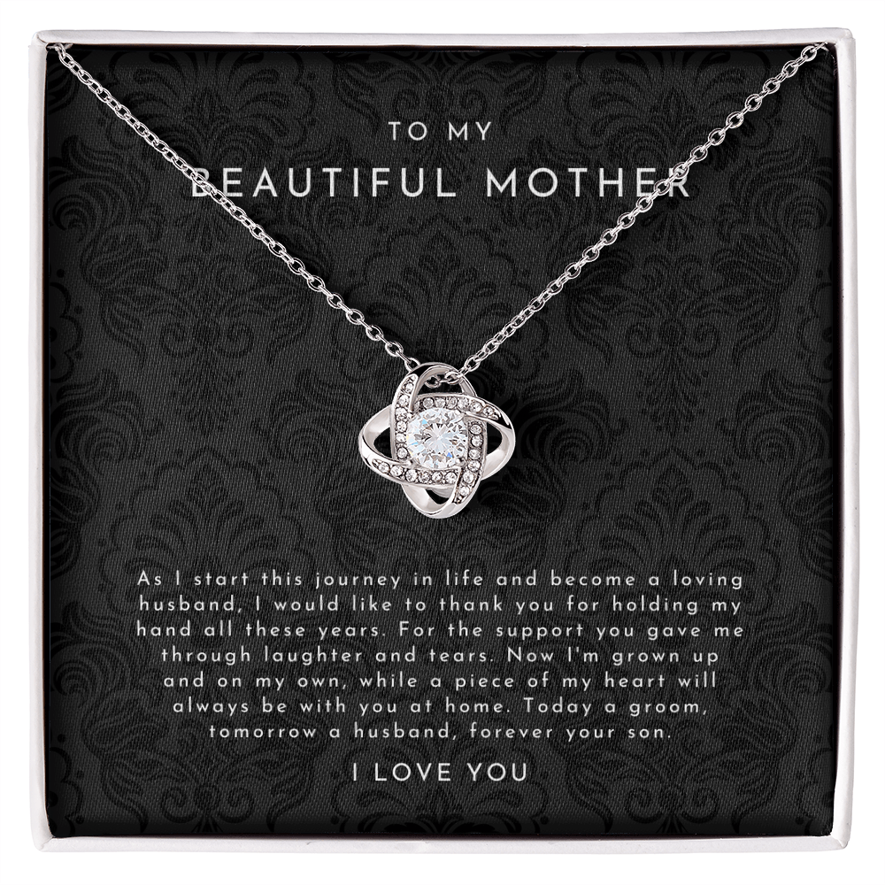 Mother Of The Groom Gift From Son - Love Knot Necklace