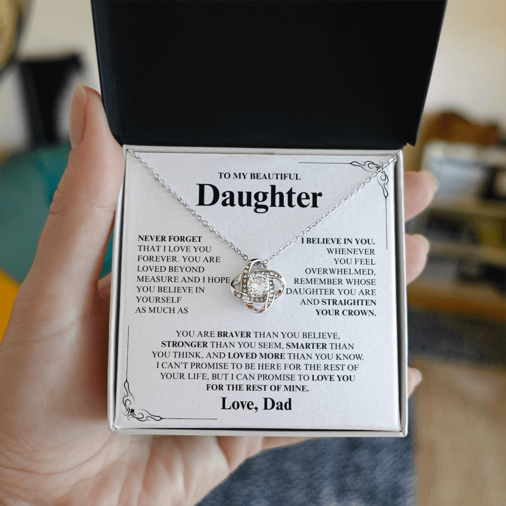 To My Daughter Necklace From Dad (Never Forget)