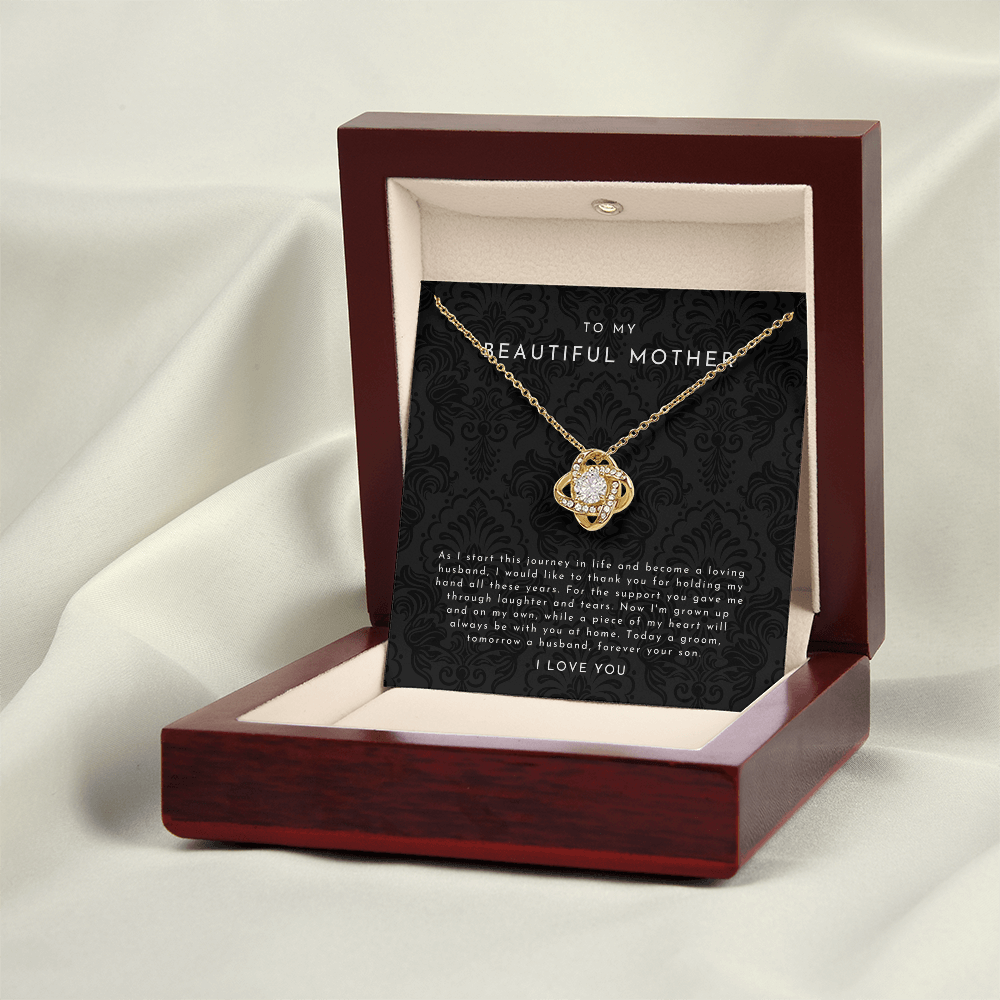 Mother Of The Groom Gift From Son - Love Knot Necklace