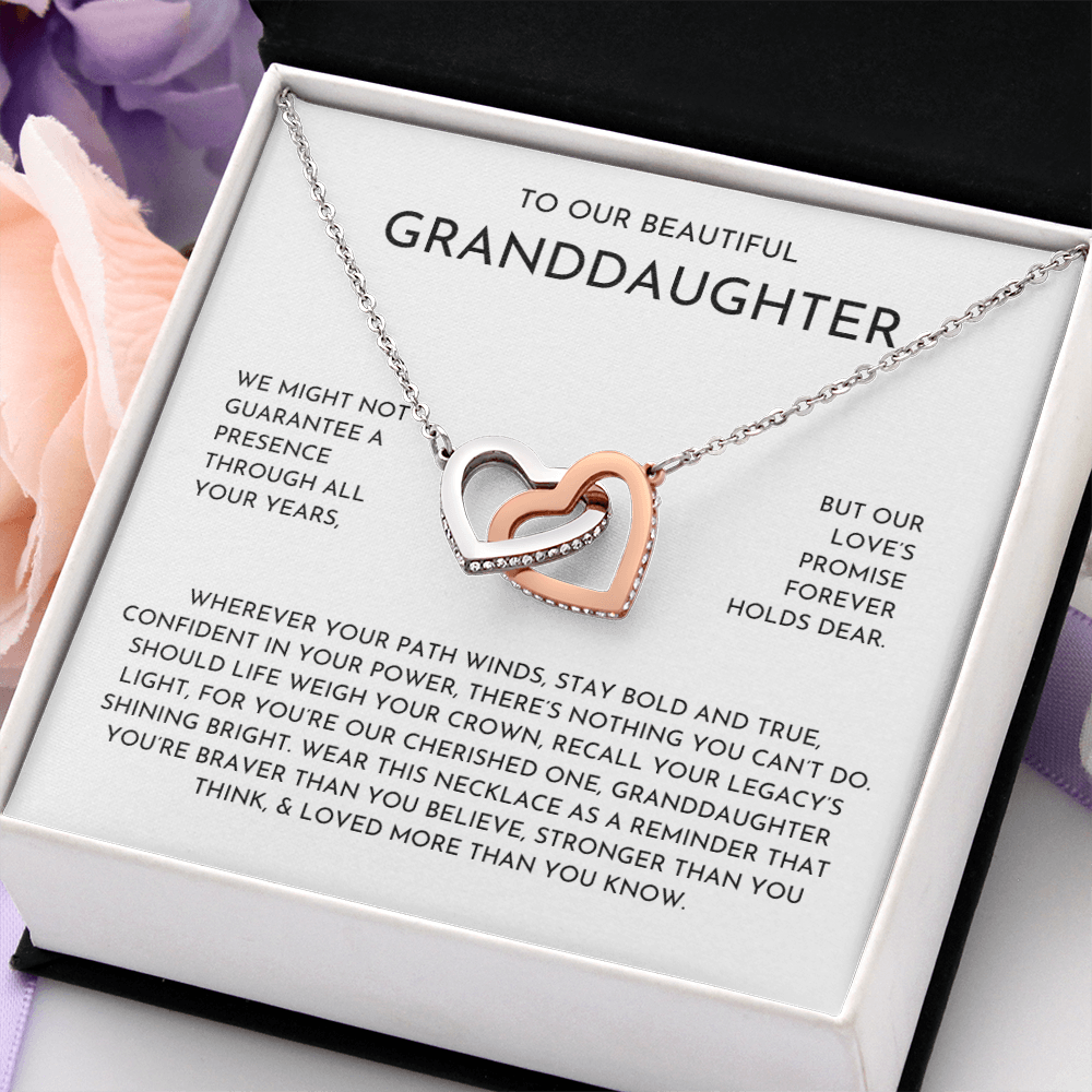 To Our Granddaughter Hearts Necklace