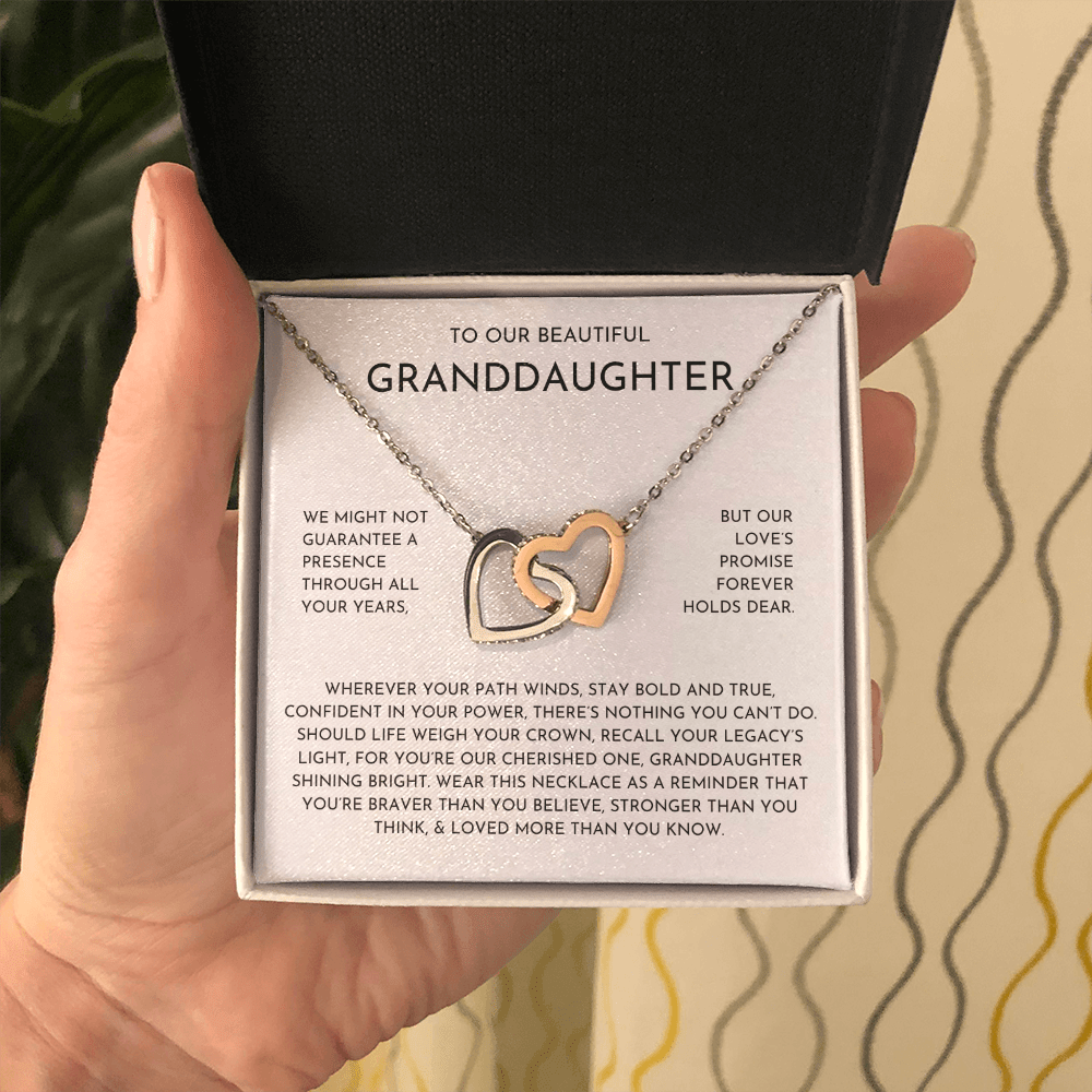 To Our Granddaughter Hearts Necklace