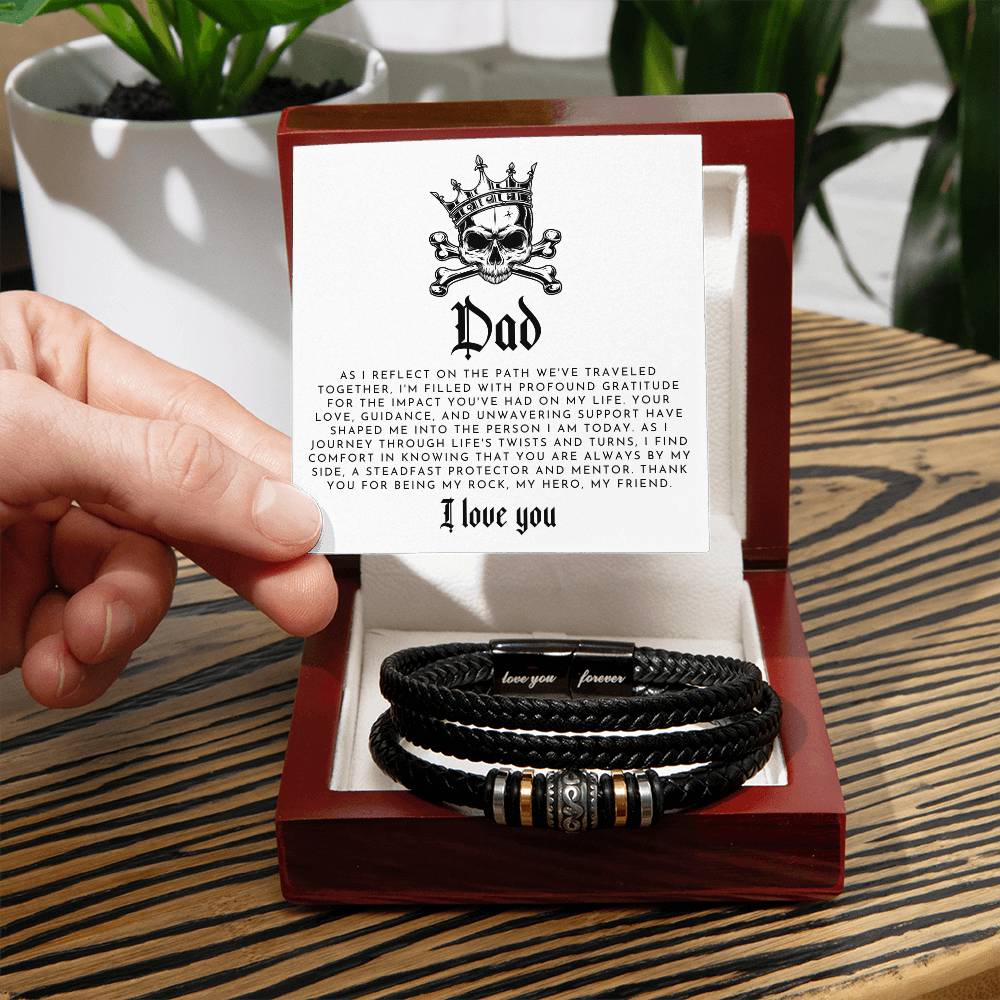 Skull King Dad Bracelet