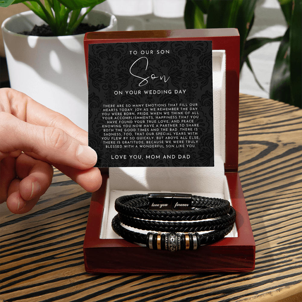 To Our Son On Your Wedding Day Bracelet