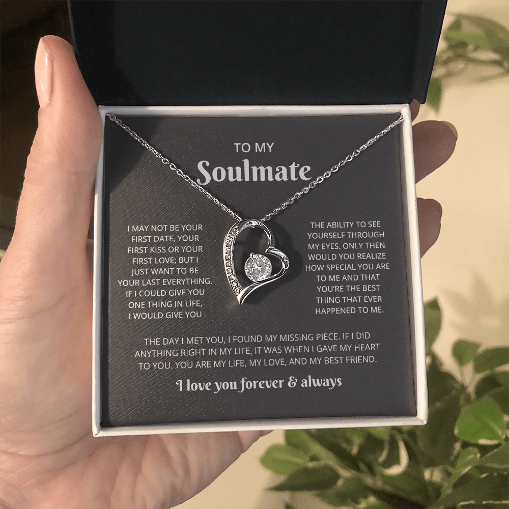 To My Soulmate Heart Necklace