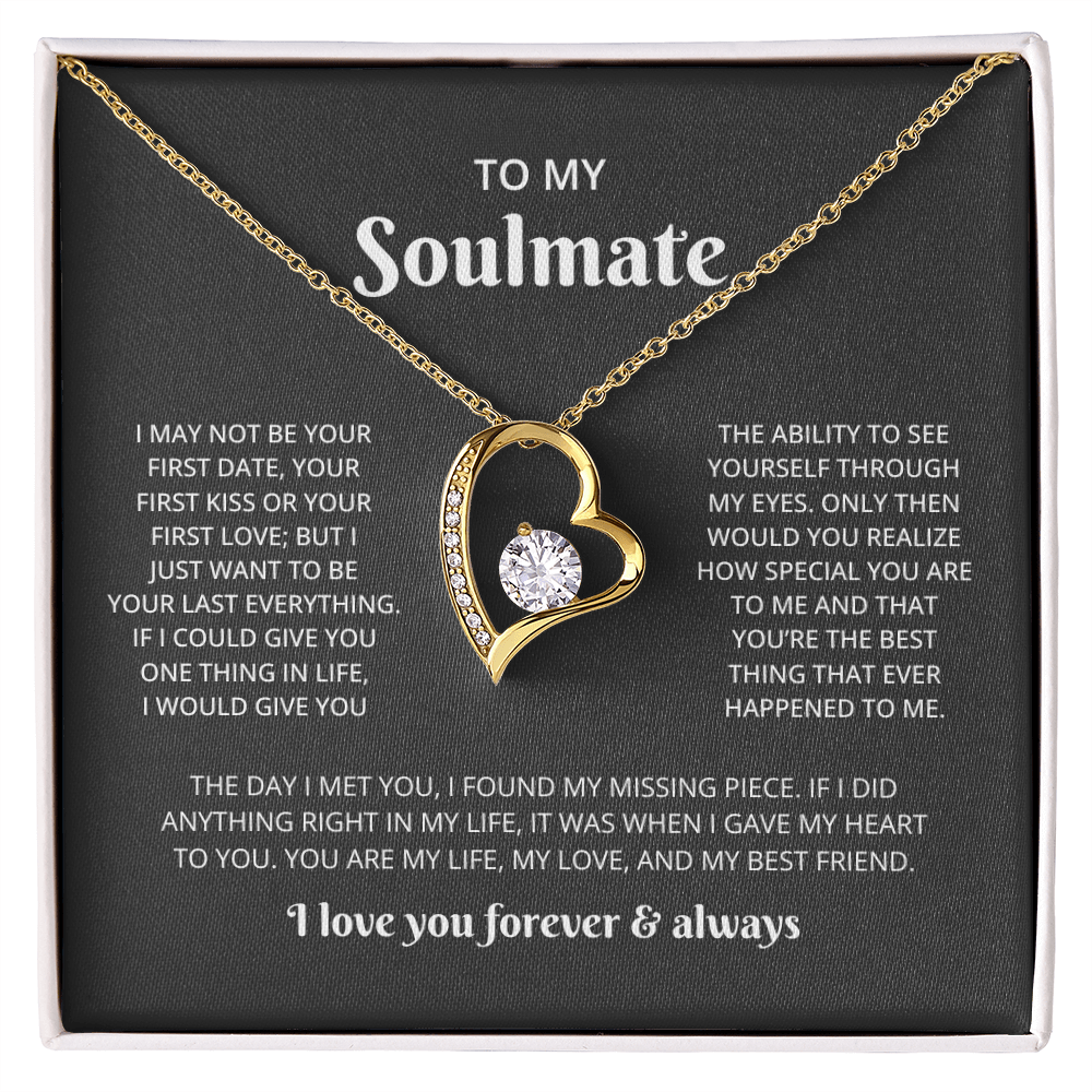 To My Soulmate Heart Necklace