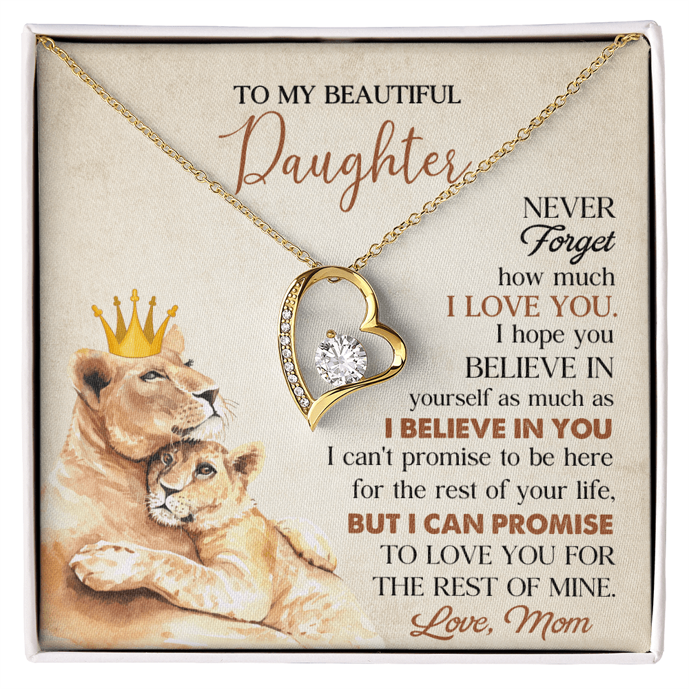 To My Beautiful Daughter From Mom Necklace
