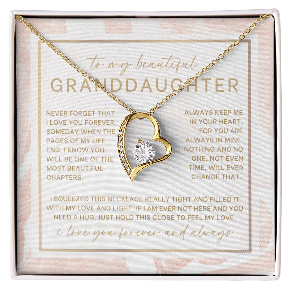To My Beautiful Granddaughter - Forever Love Necklace
