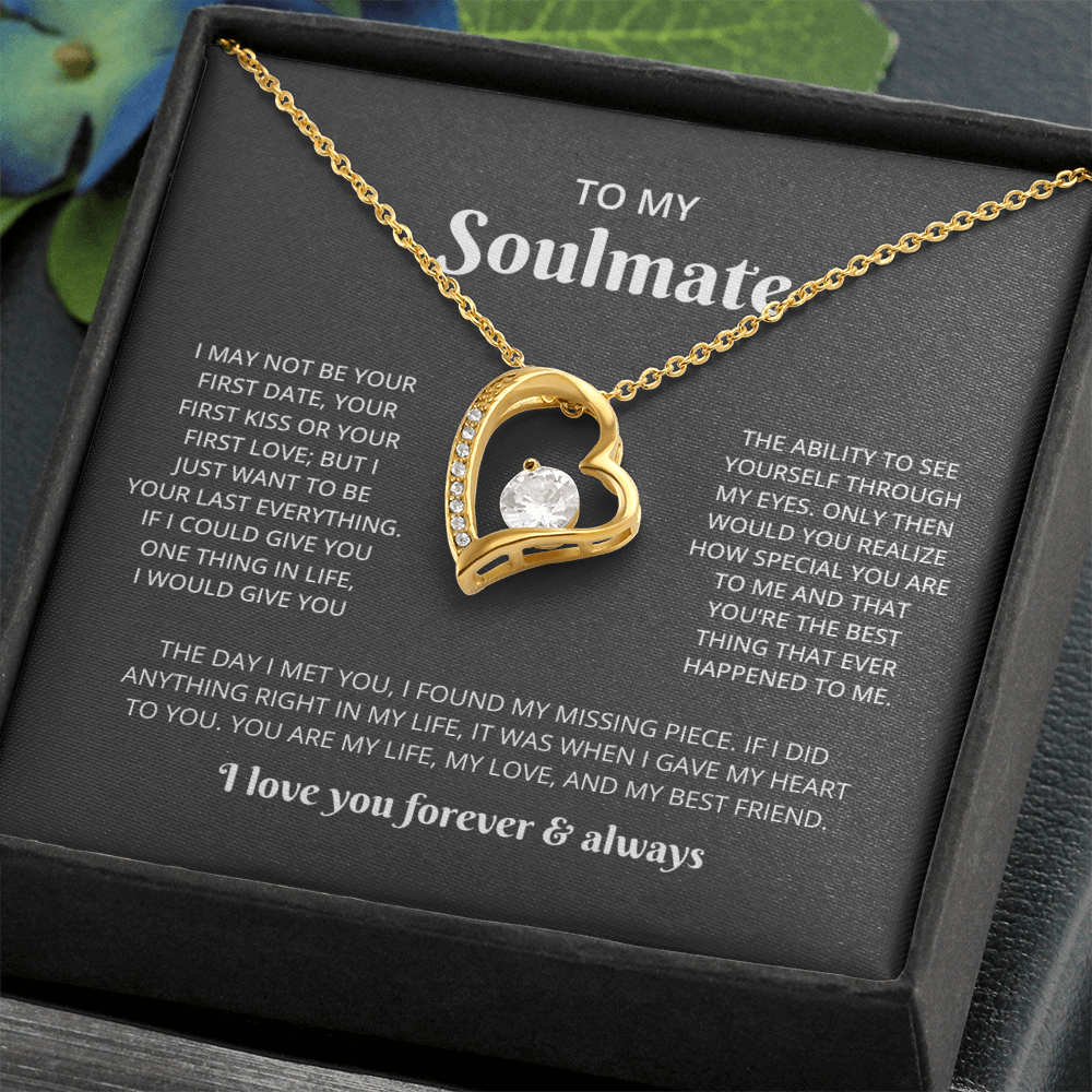 To My Soulmate Heart Necklace