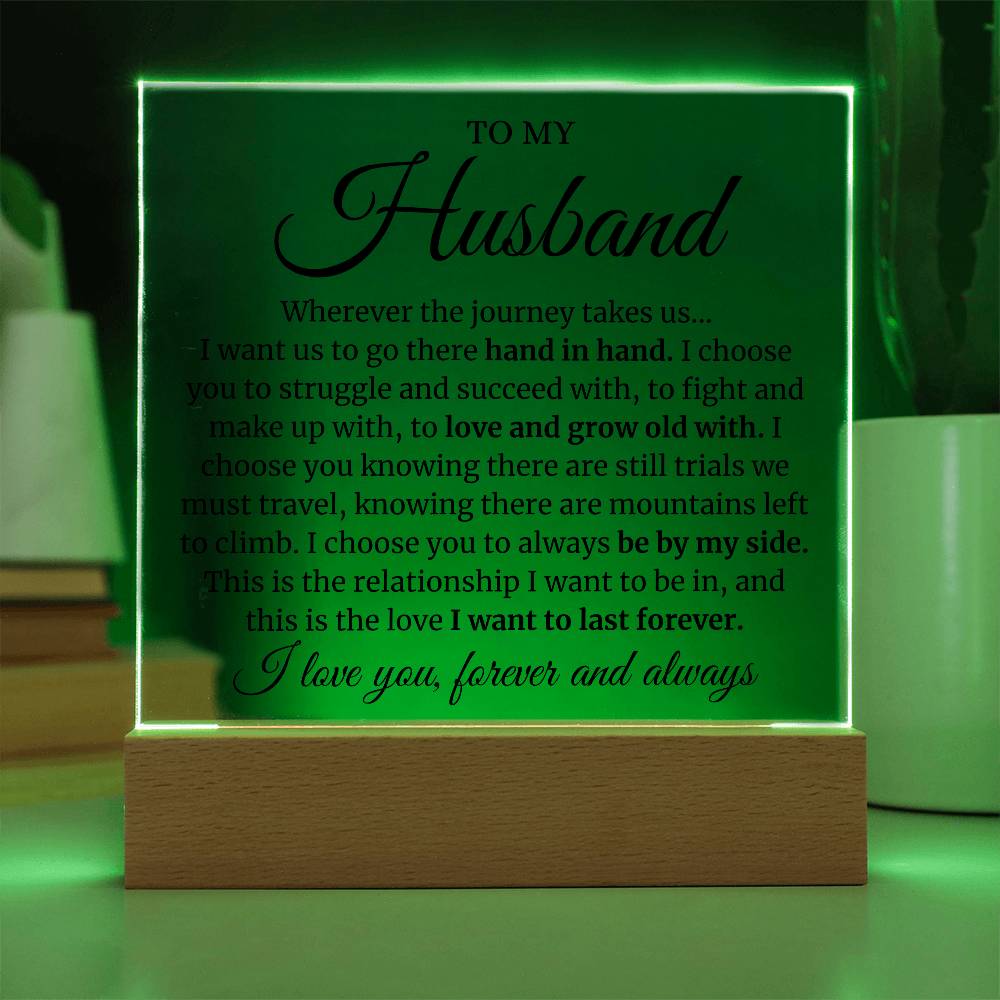 To My Husband LED Acrylic