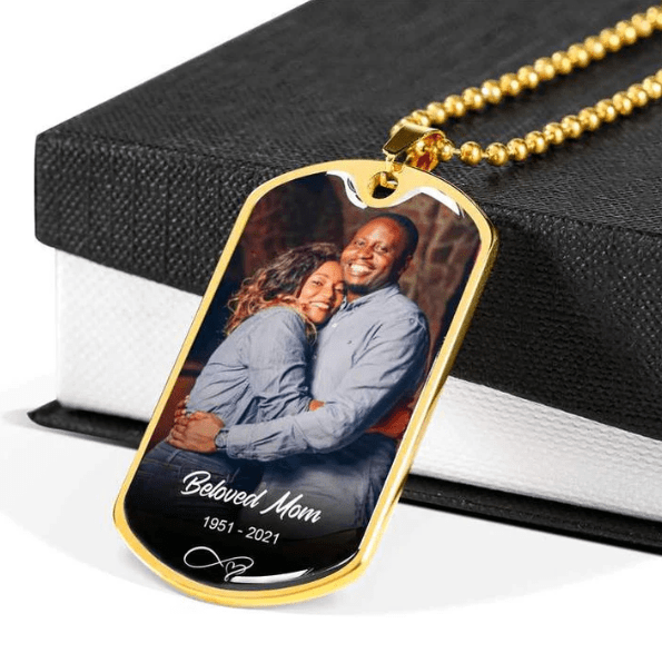 Custom Name Photo Dog Tag Memorial Necklace