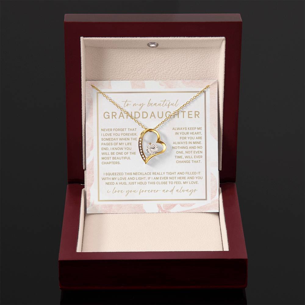 To My Beautiful Granddaughter - Forever Love Necklace