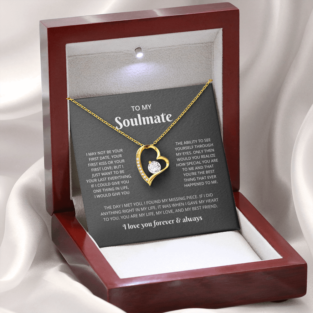 To My Soulmate Heart Necklace