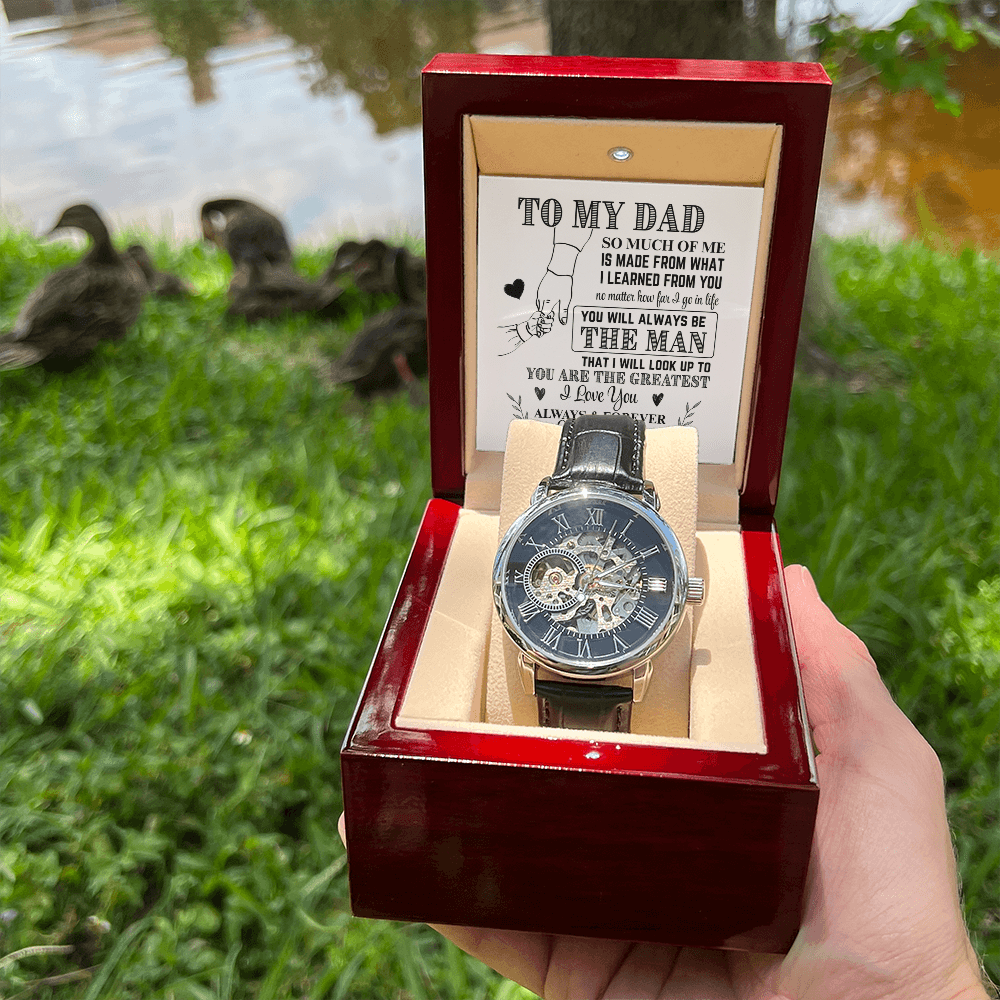To My Dad From Son Skeleton Watch