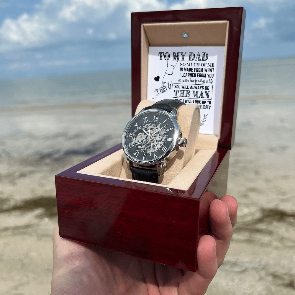 To My Dad From Son Skeleton Watch