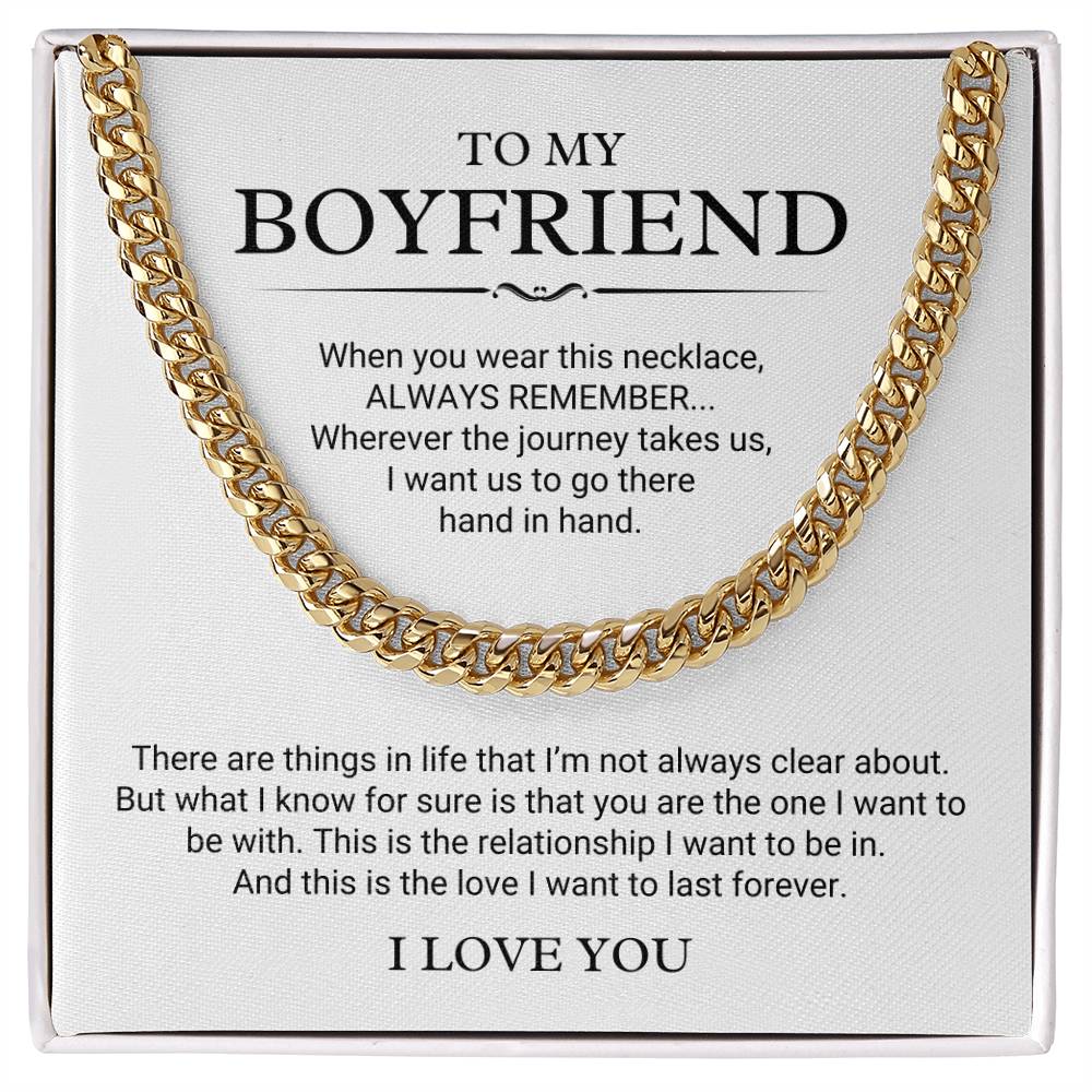 To My Boyfriend Necklace (Hand In Hand)