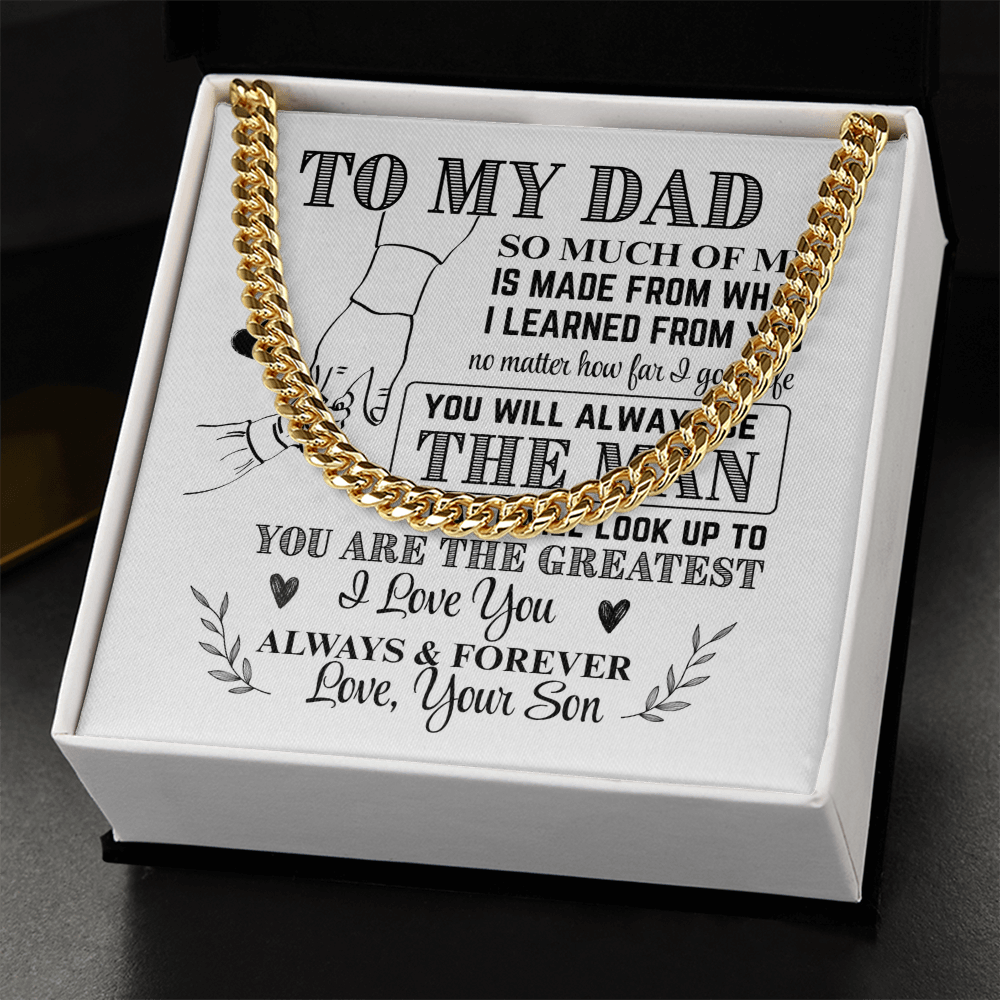 To My Dad From Son Necklace