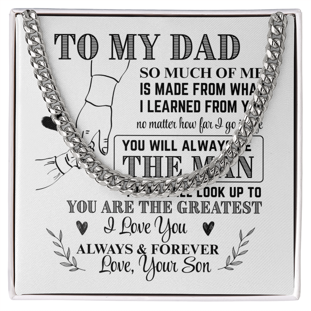 To My Dad From Son Necklace